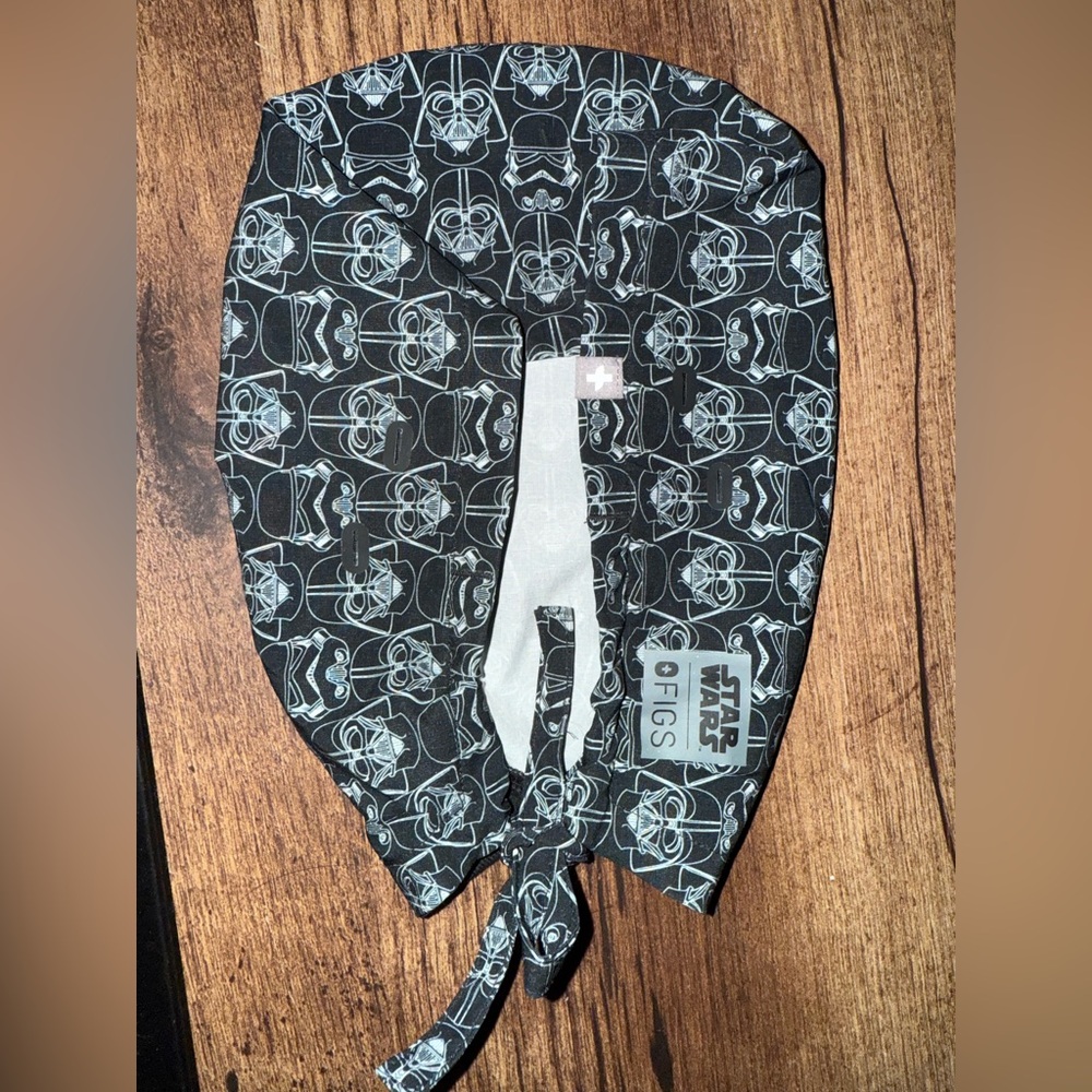 Figs Star Wars Black and White Scrub Cap